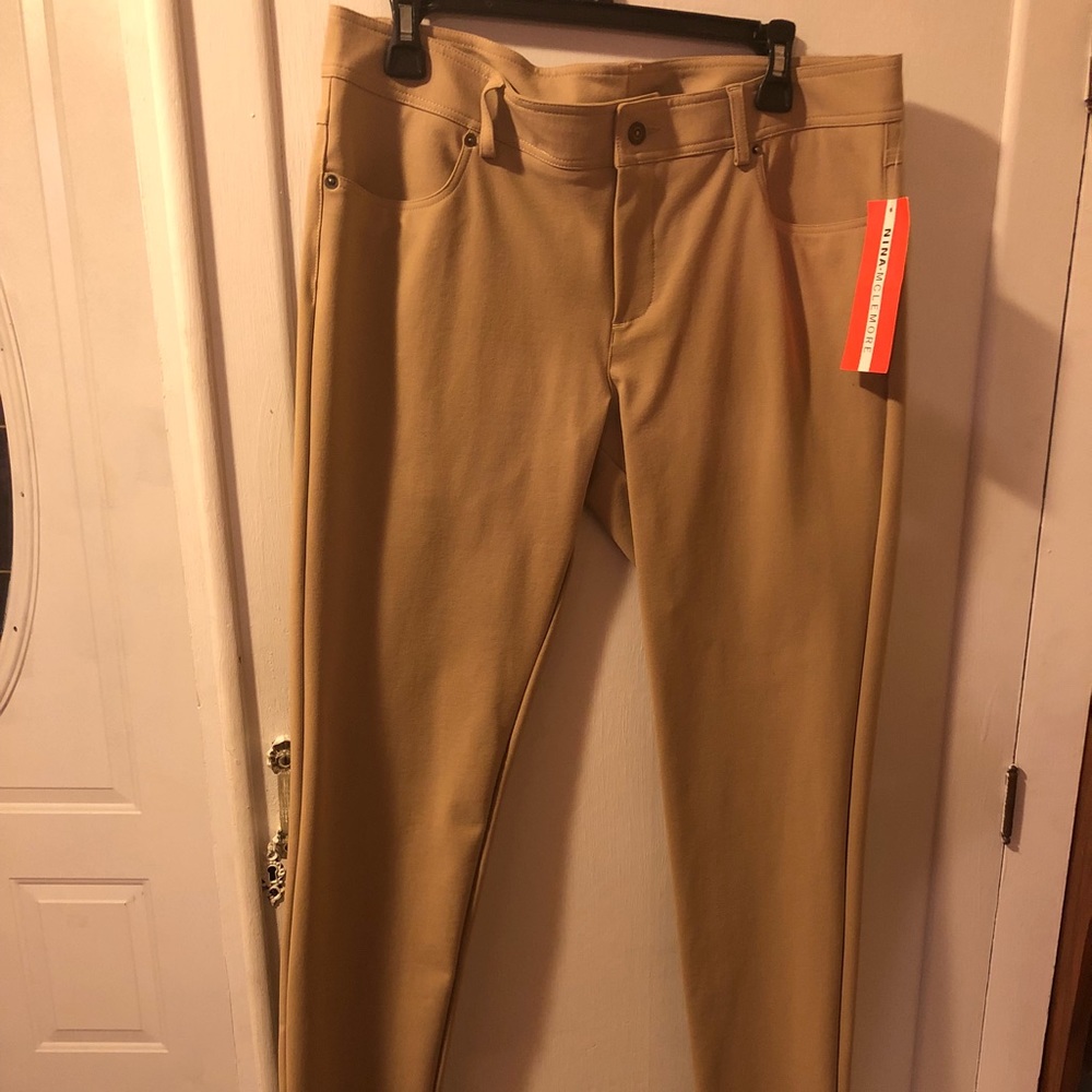 Khaki low rise skinny jeans